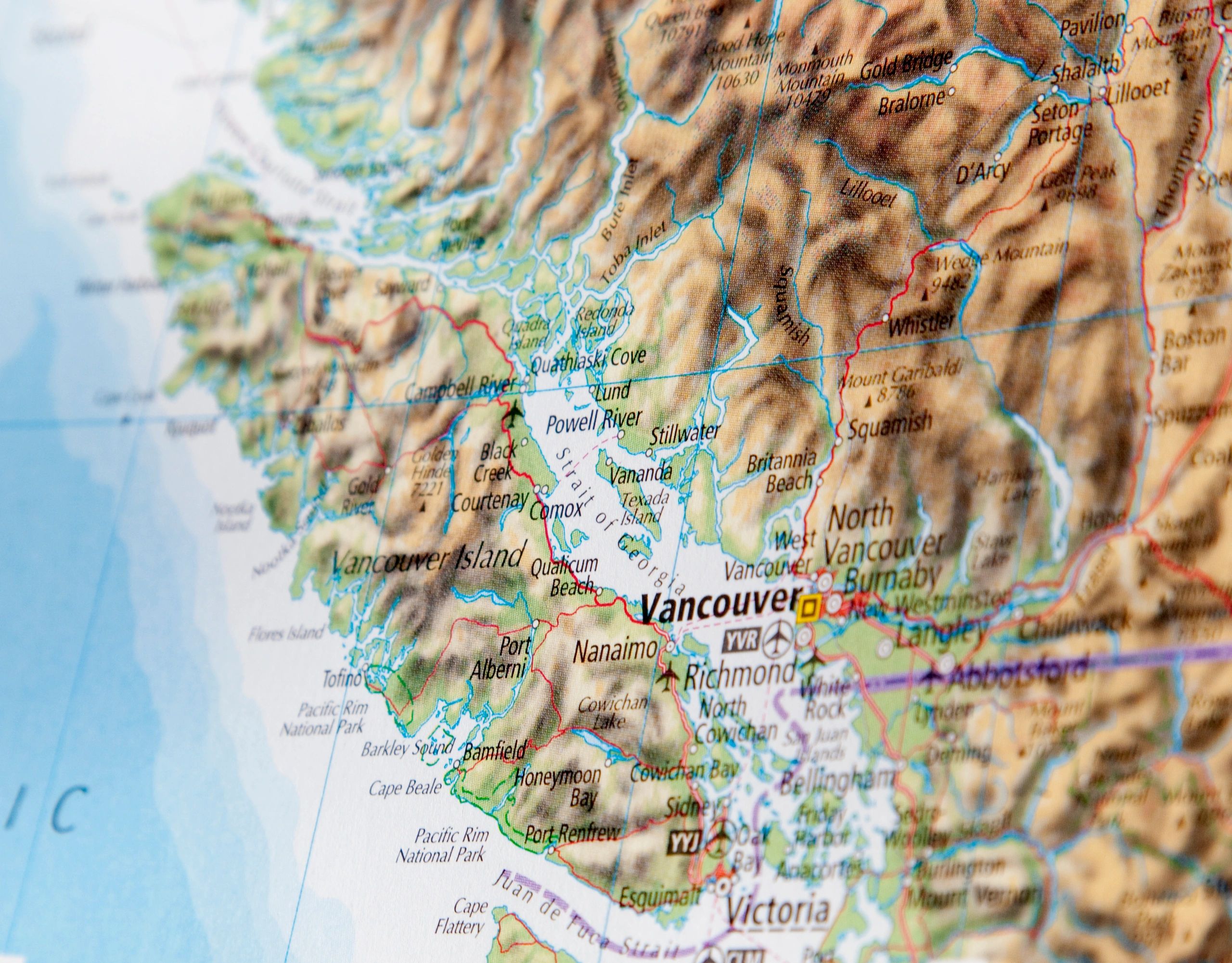 map of lower mainland bc